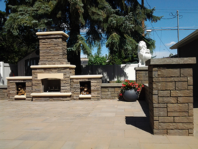 Patio and Fireplace